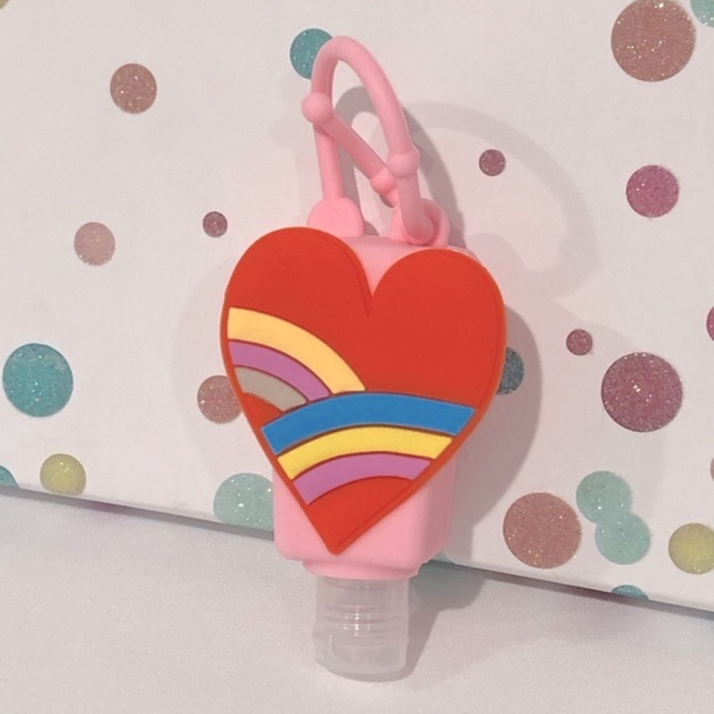 Heart Hand Sanitizer/Lotion Holder with Refillable Bottle